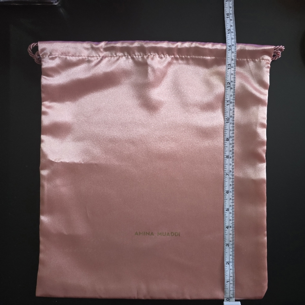 Amina Muaddi Pink Satin dust Bag